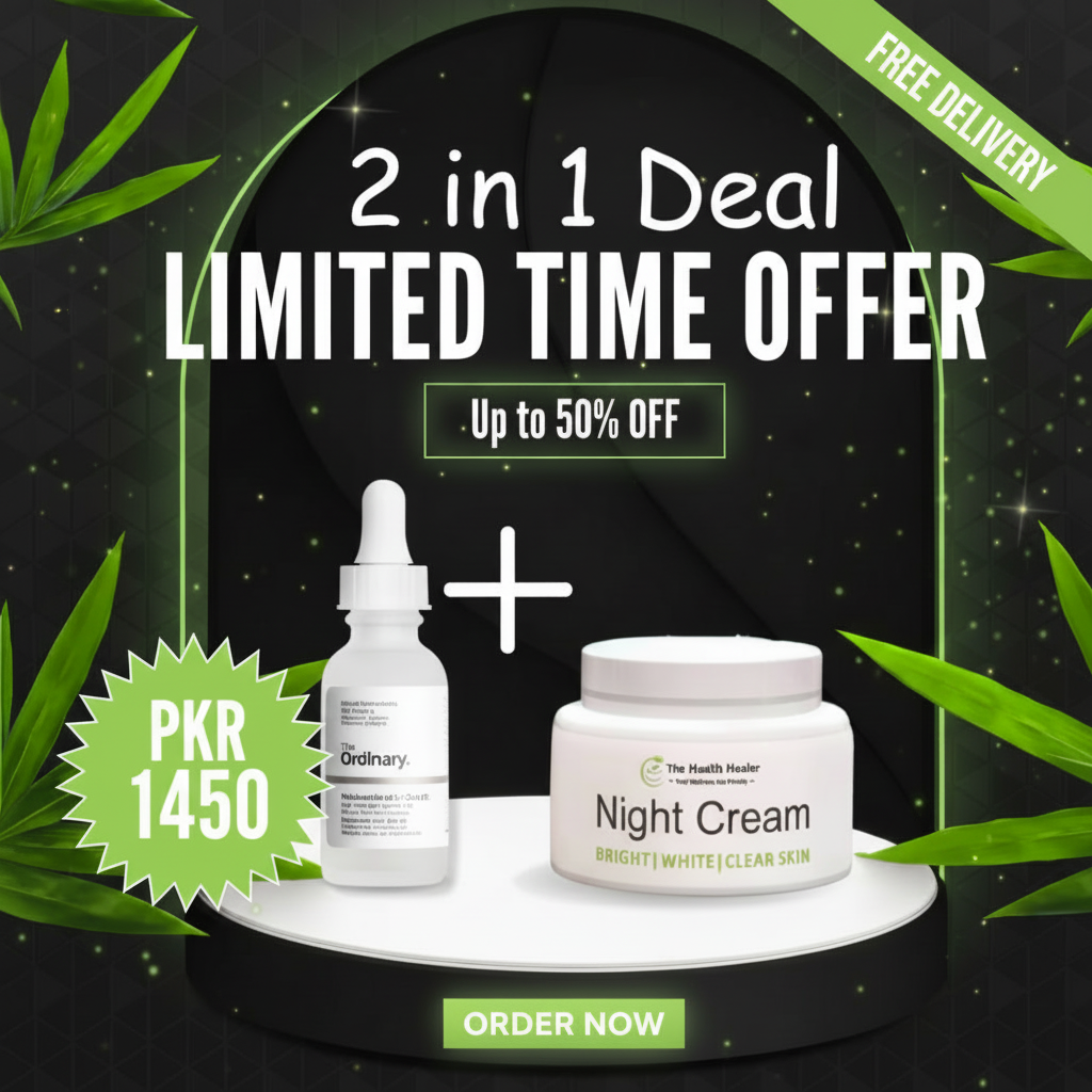 The Ordinary Niacinamide serum + The health healer night cream