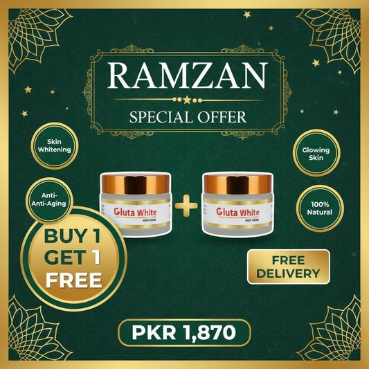 Gluta White Cream for Face Whitening & Brightening - Buy One Get One Free